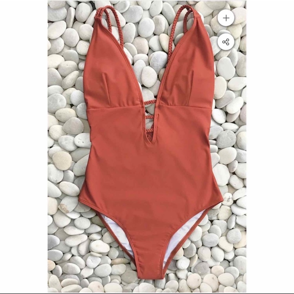 Women’s Cupshe High Leg Burnt Orange Swimsuit